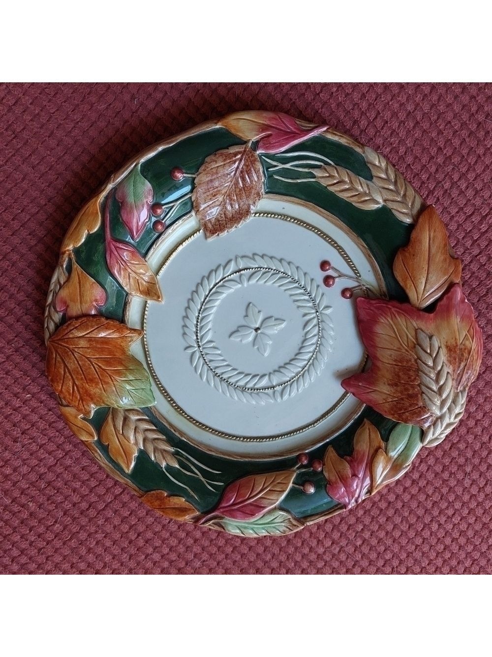 Vintage 90s Fitz & Floyd Huntington Classics Decorative Handcrafted Plate